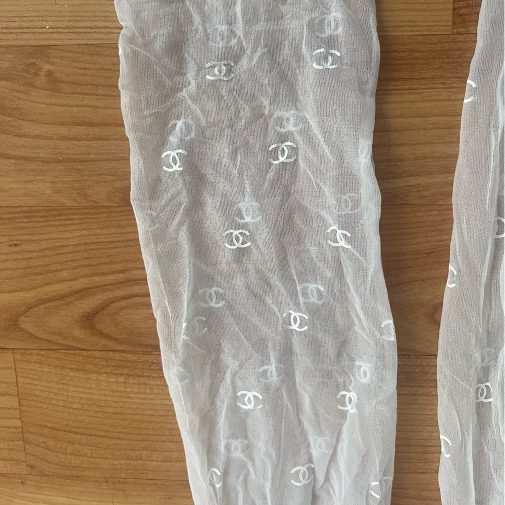 Chanel white tights